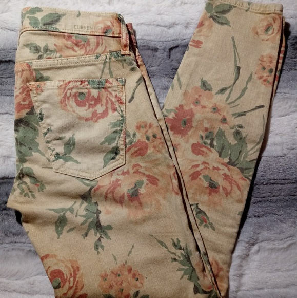 Current/Elliott Denim - Current/Elliott Haystack Floral Skinny Jeans 24
